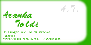 aranka toldi business card